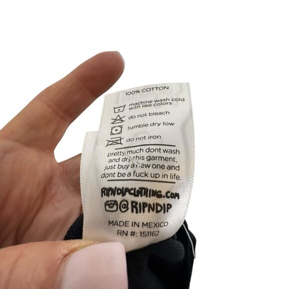 RIPNDIP Lord Nermal Long Sleeve Tee black Men's size medium Cat Graphic Shirt - Picture 7 of 12